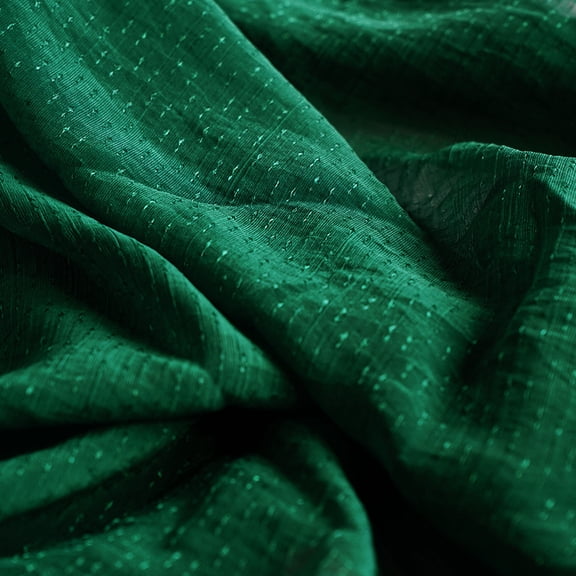 ERDOUY 1 Yard Soft Sheer Chiffon Material, 59 Inch Wide Lightweight Fabric, Multipurpose Sewing Supply for Wedding Dresses, Shirts, Quilting & DIY Craft Projects, Dark Green