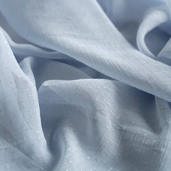 ERDOUY 1 Yard Soft Sheer Chiffon Material, 59 Inch Wide Lightweight Fabric, Multipurpose Sewing Supply for Wedding Dresses, Shirts, Quilting & DIY Craft Projects, Gray Blue