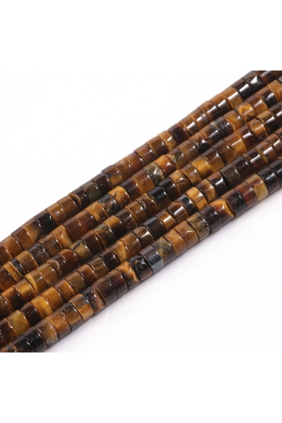 1 piece 2 * 4mm brown natural tiger eye stone abacus beads scattered beads wheel shaped round beads DIY bracelet necklace bead jewelry accessories