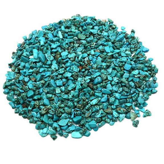 ERDOUY 1 piece blue natural irregular non perforated crushed stone, suitable for fish tank, potted plant decoration, DIY handmade jewelry accessories (3-5mm)