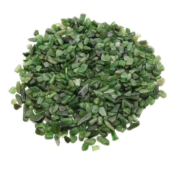 ERDOUY 1 piece natural stone green irregular non perforated crushed stone, DIY handmade accessory, suitable for fish tank, potted plant decoration, home decoration (7-9mm)