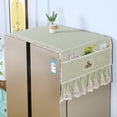 thumbnail image 1 of ERDOUY 1 piece new refrigerator cover cloth dust cover for double door single door fabric washing machine drum refrigerator dust cover cloth towel 70 * 180cm (green), 1 of 3