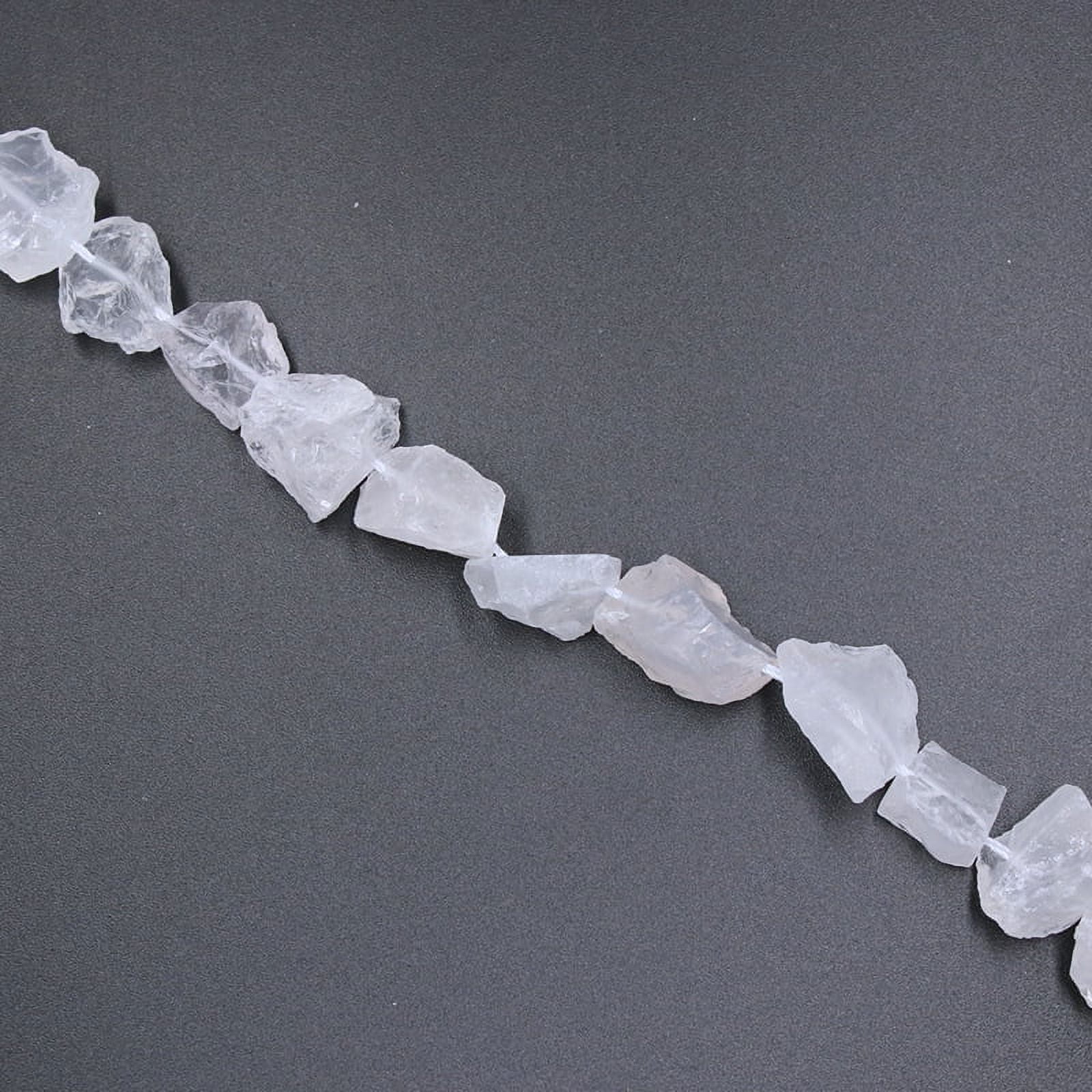 Stone Accessory Trend ERDOUY 1 piece of natural raw stone, irregular white translucent ...
