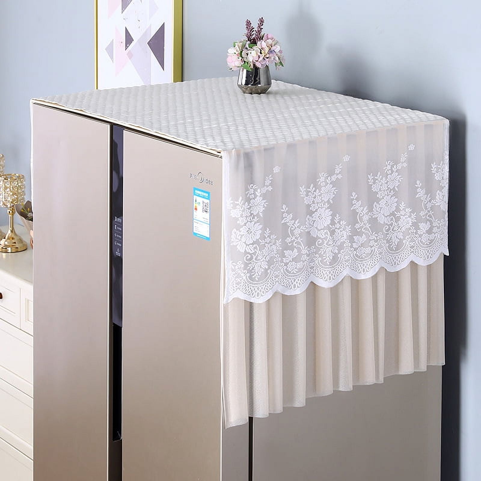 ERDOUY 1 piece single door double door refrigerator dust cover cloth dust cover drum washing machine waterproof sun protection dust cover 90 * 65cm (light yellow)