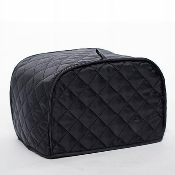 ERDOUY 1 solid color bread machine cover, 2 pieces, 4 pieces, bread machine cover, kitchen and household appliance dust cover, 12.5 * 11 * 8.5in (black, medium)