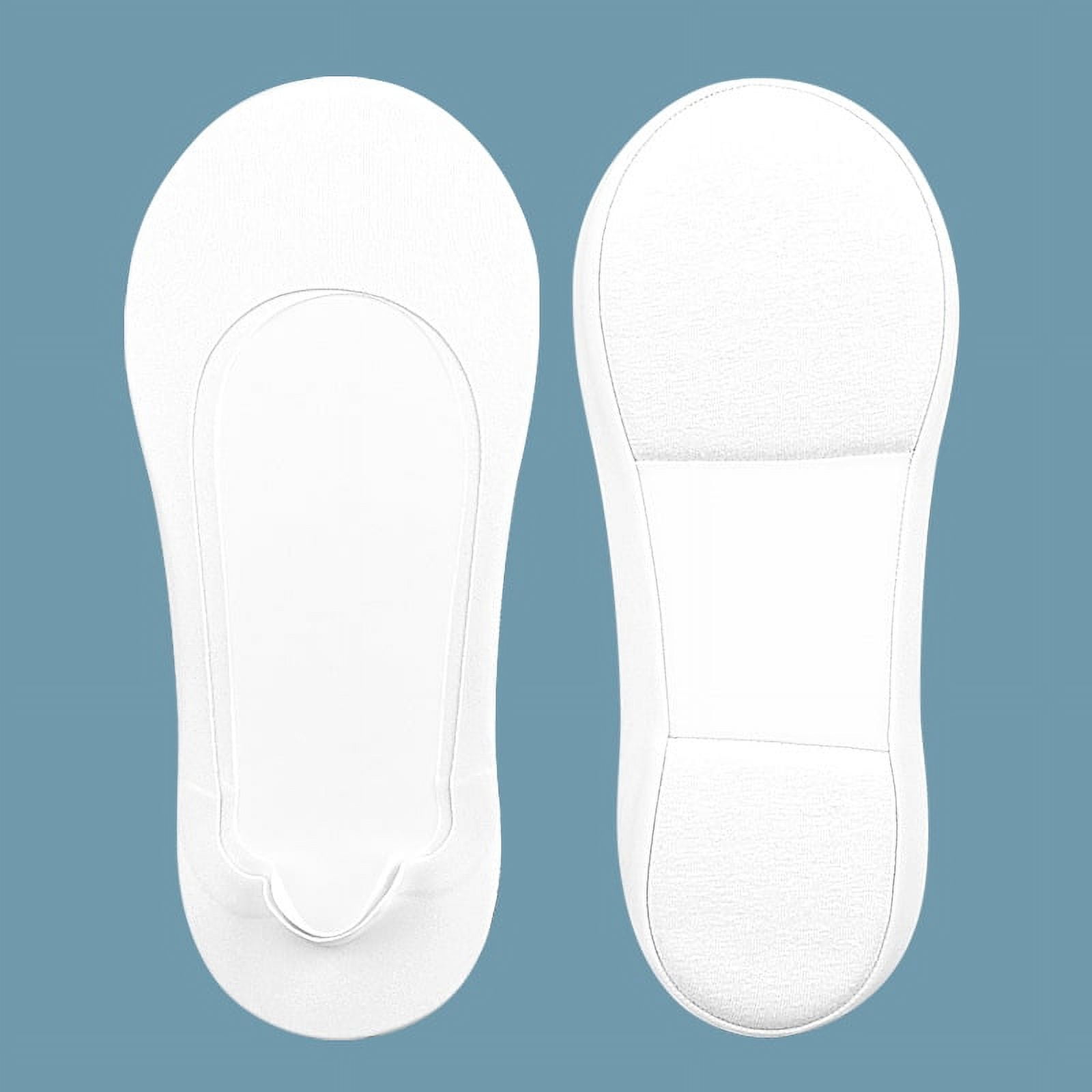 ERDOUY 10 Pairs No Show Socks Womens - Non Slip Low Cut Ankle - Invisible Liner Socks for Casual & Formal Wear - Soft & Stretchable，White