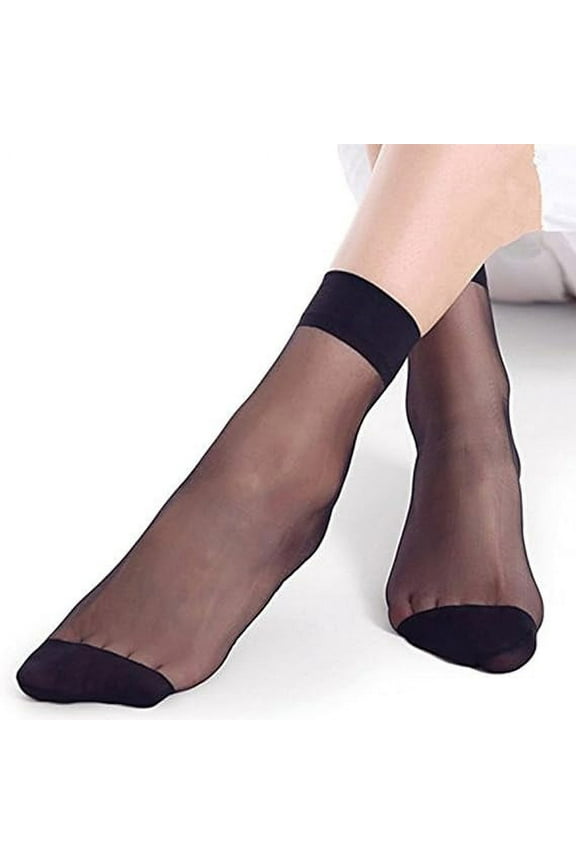 10 Pairs Women's Nylon Ankle Short Sheer SocksE