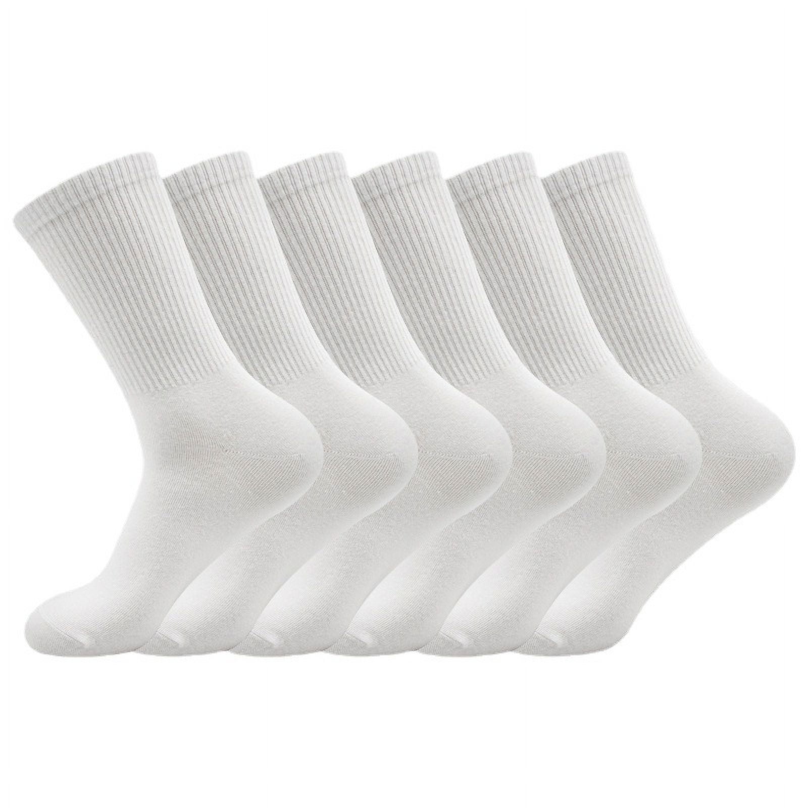 ERDOUY 10 pairs of Thin, Soft, Comfortable and Breathable Women’s Cotton Crew Socks - Above Ankle for Business, Casual and Athletic Use (White）