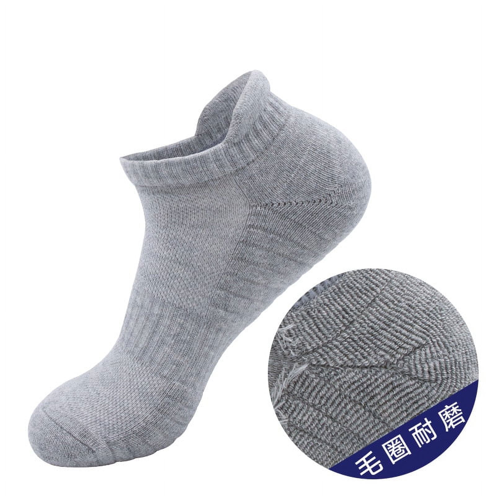 ERDOUY 10 pairs of Women’s and Men’s No-Show Low-Cut Ankle Short Socks: Anti-Slip, Athletic, Running, Novelty, Casual and Invisible Liners，Grey