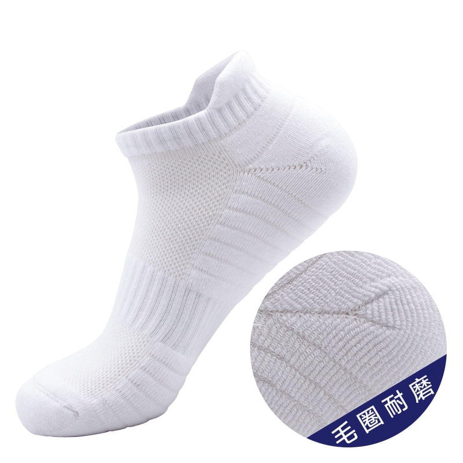 ERDOUY 10 pairs of Women’s and Men’s No-Show Low-Cut Ankle Short Socks: Anti-Slip, Athletic, Running, Novelty, Casual and Invisible Liners，White