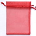 thumbnail image 1 of ERDOUY 100 Pcs Organza Drawstring Bags, 3.5×4.7 Inch Breathable Mesh Pouch Bags, Reusable Small Gift Sacks for Jewelry, Candy Treats, Sachets and Easter Party Supplies, Red, 1 of 5