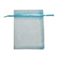 thumbnail image 1 of ERDOUY 100 Pcs Organza Drawstring Bags, 4×6 Inch Breathable Mesh Pouch Bags, Reusable Small Gift Sacks for Jewelry, Candy Treats, Sachets and Easter Party Supplies, Light Blue, 1 of 5