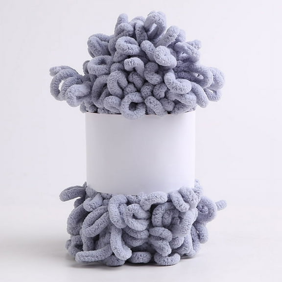 ERDOUY 100g Wool Finger Loop Thread Hand Knitted Scarf Wool Ball Coarse Wool Knitting DIY Hand Pillow Blanket DollGrey