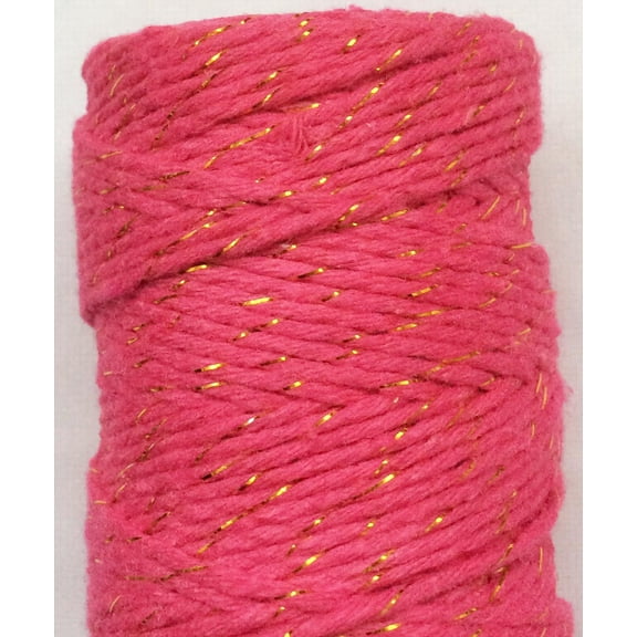 ERDOUY 109 Yards 1.5mm Twisted Macrame Cotton Cord Gold Wire Braiding Beading Thread Twine Rope Beige for String Knitting DIY Jewelry Making Plant Wall Hangers Home Garden DecorRose