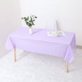 thumbnail image 1 of ERDOUY 10Pcs Colorful Rectangle Plastic Tablecloth Disposable Waterproof Party Table Cloth 53.93x107.87'' Tablecloth Tablecloths for Picnic Kitchen Birthday (Light Purple), 1 of 4