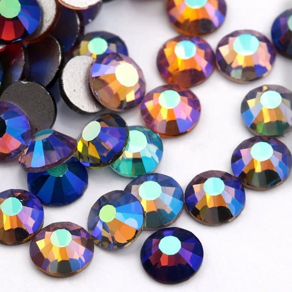 ERDOUY 1440pcs SS20 Glass Rhinestones, Crystal Flatback Gemstones for Crafts, Nails, Makeup & Shoe Decoration, Multicolored AB