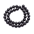 thumbnail image 1 of ERDOUY 14mm natural crystal raw stone polished obsidian round beads scattered beads DIY bracelet, earring, necklace accessories, 1 of 1