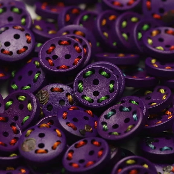 ERDOUY 150-Piece 5/8" Versatile Sewing & Craft Buttons, Durable Decorative Buttons for Knitting, Crochet, Shirts & DIY Decoration Projects, Purple