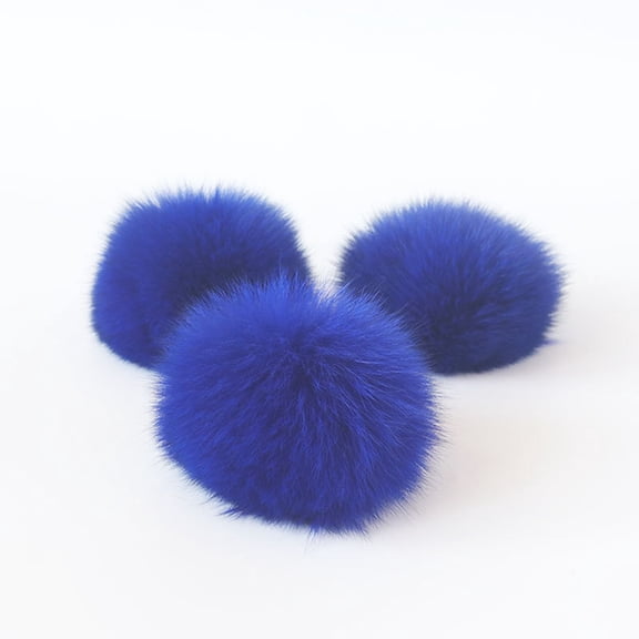 ERDOUY 15pcs 3.15in Fuzzy Pom Pom Balls, Bulk Craft Pendants, Decorative Fuzzy Ball Accessories for DIY Projects, Blue