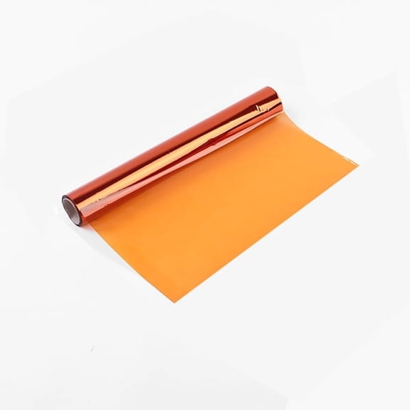 ERDOUY 16 Inch x 32.8 Yard Premium Thick Cellophane Wrap Roll, Multi-Purpose Colored & Transparent Wrapping for Gifts, Flower Arrangements & Basket Decor, Orange