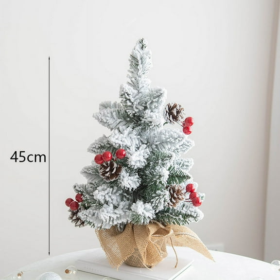 ERDOUY 18 Inch Tabletop Christmas Tree, Without lights,Artificial Mini Xmas Pine Tree Ornaments,Christmas Decoration Tree Decor,A