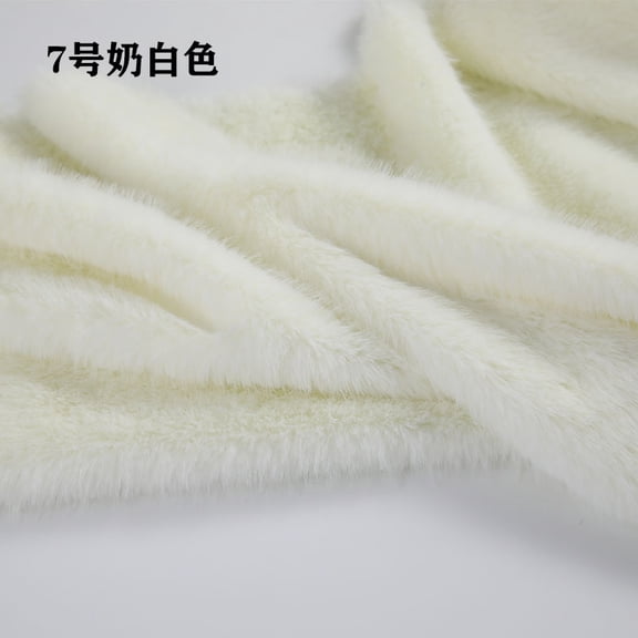 ERDOUY 19.69x19.69 Inch Short Pile Faux Fur Fabric, Soft Smooth Plush Material for Sewing, Crafts, Hobby Projects & DIY Craft Strips,Beige