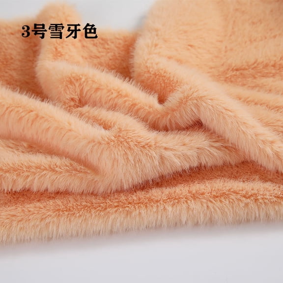 ERDOUY 19.69x19.69 Inch Short Pile Faux Fur Fabric, Soft Smooth Plush Material for Sewing, Crafts, Hobby Projects & DIY Craft Strips,Flesh Pink