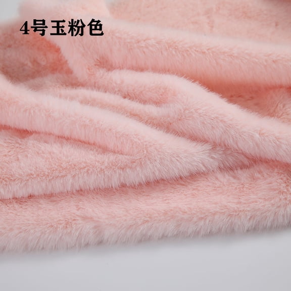 ERDOUY 19.69x19.69 Inch Short Pile Faux Fur Fabric, Soft Smooth Plush Material for Sewing, Crafts, Hobby Projects & DIY Craft Strips,Pink