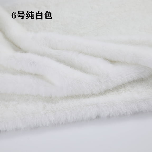 ERDOUY 19.69x19.69 Inch Short Pile Faux Fur Fabric, Soft Smooth Plush Material for Sewing, Crafts, Hobby Projects & DIY Craft Strips,White