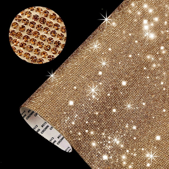 ERDOUY 1sheet Self-Adhesive Bling Crystal Rhinestone Sheets, 9.4" x 7.9" Size, Sparkling Glitter Rhinestone Stickers for Car Decor, Craft Projects & DIY Creative Embellishments, Crystal yellow