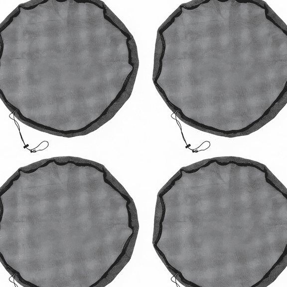 ERDOUY 2-Pack Black Insect-Proof Debris-Filtering Bucket Mesh Cover, 59" Diameter Durable Rain Barrel Screen Net for Rainwater Collection