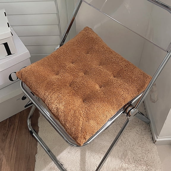 ERDOUY 2 Pieces Brown Ultra-Thick Winter-Ready Seat Cushion, 18182.36in Plush Soft Chair Pad - Comfort Cushions for Office/Computer/Indoor Chairs Everyday Use