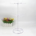 thumbnail image 1 of ERDOUY 2 Tier Jewelry Display Holder,Retail Spinner Display Stand, Rotating Bracelet Storage Rack, Jewelry Display Stand for Sign Card Bracelet Necklace Keychain (White), 1 of 4