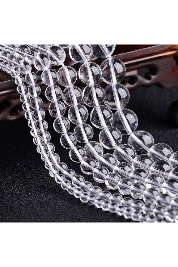 2 pieces 12mm artificial pure white transparent crystal stone round scattered beads DIY bead artificial crystal stone bracelet necklace woven jewelry accessories