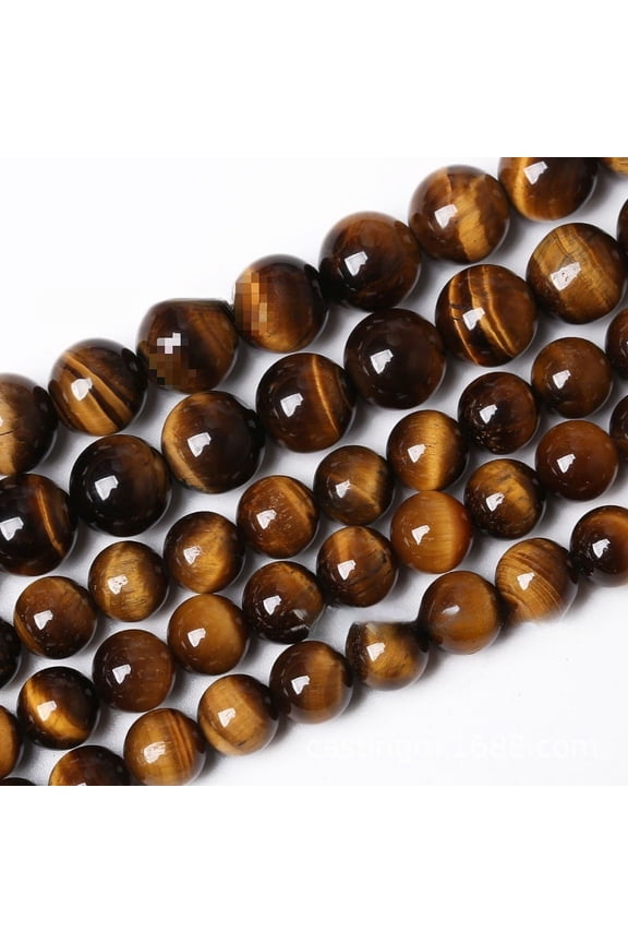 2 pieces 6mm yellow natural tiger eye stone loose beads semi-finished natural stone bead bracelet necklace DIY jewelry accessories