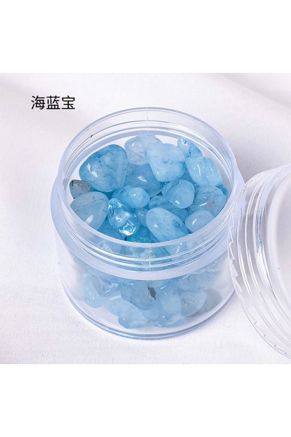 2 pieces of blue textured natural stone perforated crushed stone canned loose beads semi-finished crushed stone bracelet necklace accessories