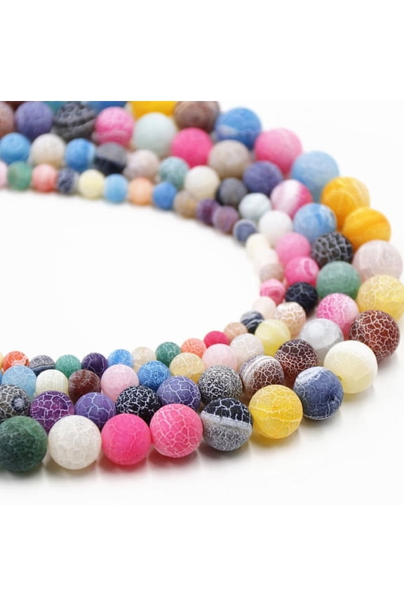 2 pieces of colorful weathered natural stone scattered beads, natural stone bead DIY handmade bead bracelet, necklace accessories, 8mm