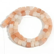 ERDOUY 2 pieces of natural stone scattered bead beads, natural pink Dongling stone block stones DIY handmade bead jewelry accessories 4mm
