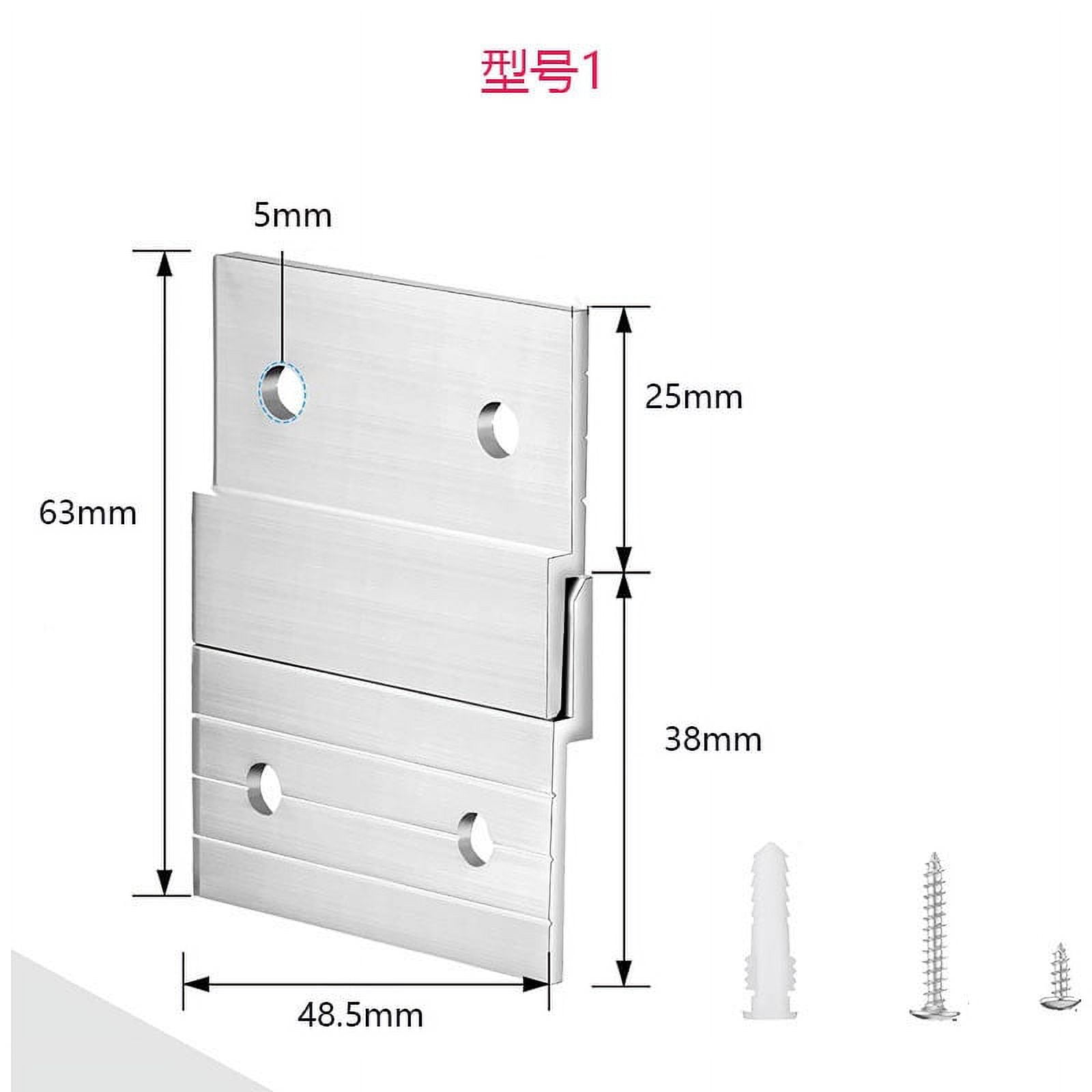 ERDOUY 20 piece French anti slip nail picture hanger kit heavy-duty mirror wall bracket Z-clip mirror suspension hardware aluminum bracket (2 inches)