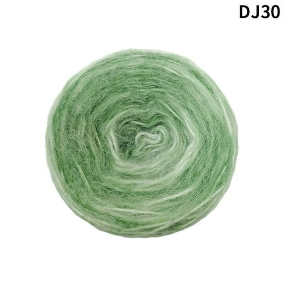 ERDOUY 200G Yarn Whirl , 58% Acrylic Yarn for Crocheting, Softly Color Changing Crochet Kit, Extra Yarn ，Light Green
