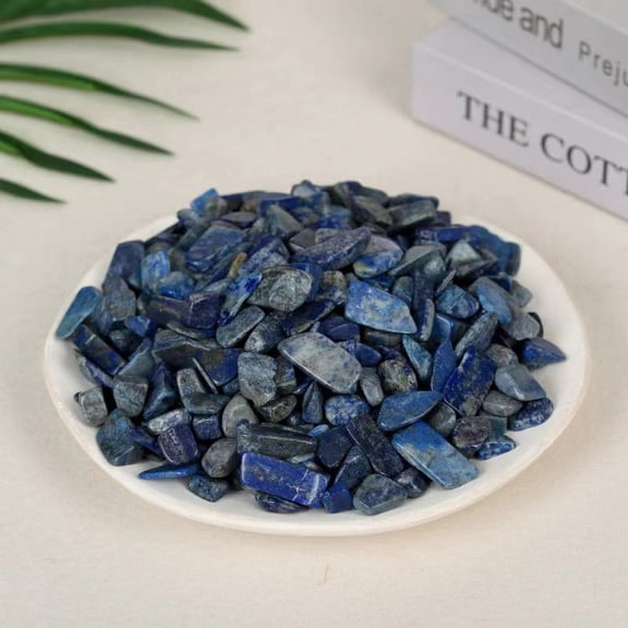 ERDOUY 200g blue natural crystal crushed stone 9-12mm polished aromatherapy stone, natural crystal raw stone demagnetization stone fish tank decoration crushed stone