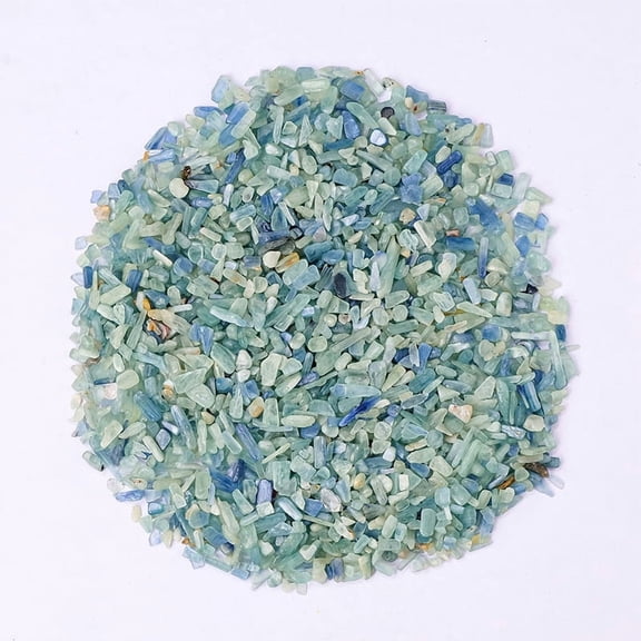 ERDOUY 200g natural small particle crushed stone demagnetization stone nail art fish tank garden decoration, light blue natural crystal crushed stone 3-5mm