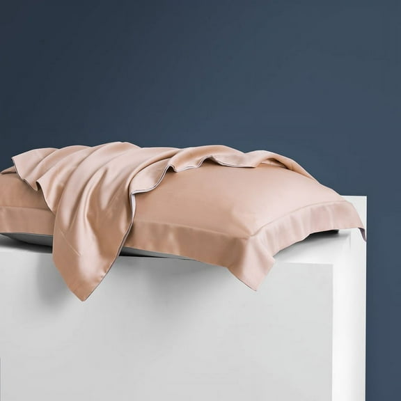 ERDOUY 2Pcs 60 tencel pillowcases Light luxury life, selected fabric pillowcase, guard your sweet dream 18.9x29.13inch(Champagne gold