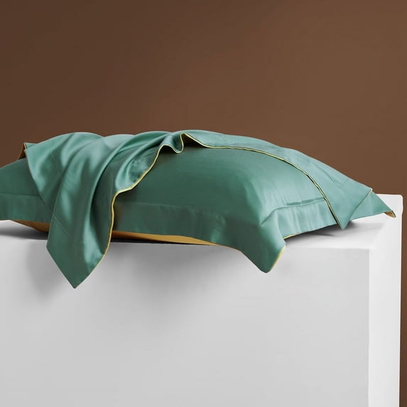 ERDOUY 2Pcs 60 tencel pillowcases Light luxury life, selected fabric pillowcase, guard your sweet dream 18.9x29.13inch(Dark green)