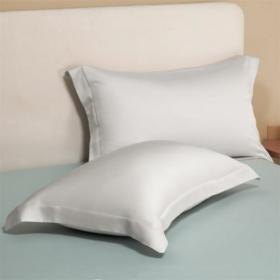 ERDOUY 2Pcs 60 tencel pillowcases Start your dream night with this comfortable, breathable pillowcase 18.9x29.13inch(gray