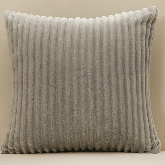 ERDOUY 2Pcs Simple magic pile pillow case Classic and timeless, pure color simple pillowcase, with any bed is brilliant 17.72x17.72inch(Light grey