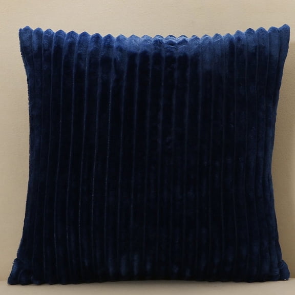 ERDOUY 2Pcs Simple magic pile pillow case Classic and timeless, pure color simple pillowcase, with any bed is brilliant 17.72x17.72inch(Navy blue