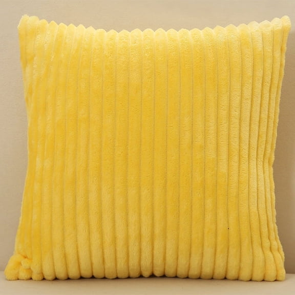 ERDOUY 2Pcs Simple magic pile pillow case Classic and timeless, pure color simple pillowcase, with any bed is brilliant 17.72x17.72inch(yellow