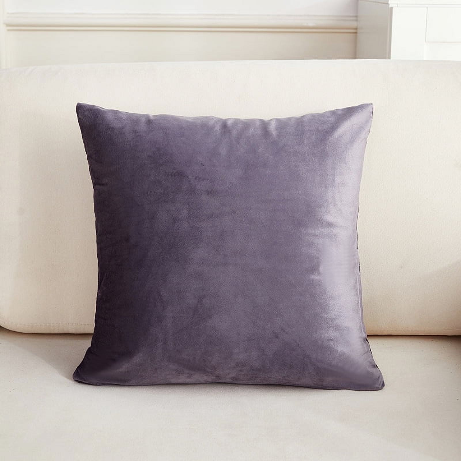 ERDOUY 2Pcs Simple sofa velvet pillow case Green printing, colorful