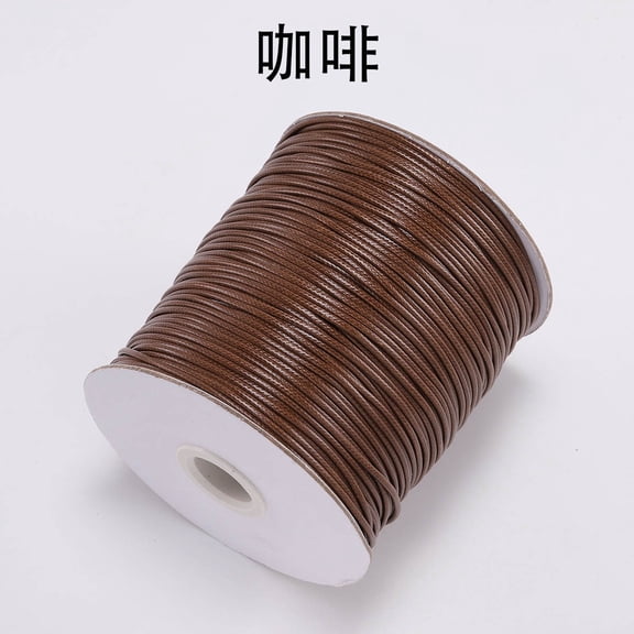 ERDOUY 3 Pack 1mm Textured Waxed Cotton Cord, 11 Yards Faux Leather Style String, Sturdy Soft Thread for Handmade Necklaces, Bracelets & Jewelry Crafting, Dark Brown